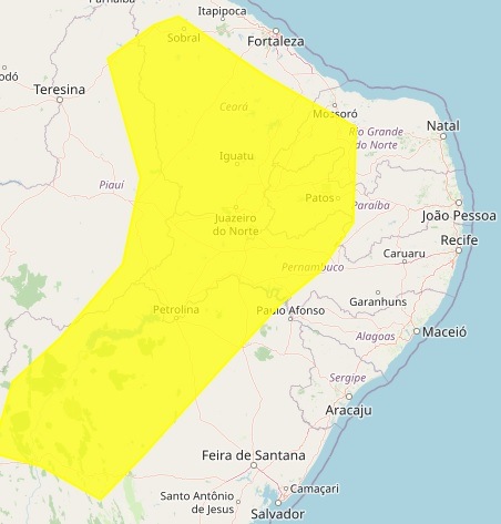 Inmet coloca Pombal e mais 93 cidades da PB sob alerta para baixa umidade