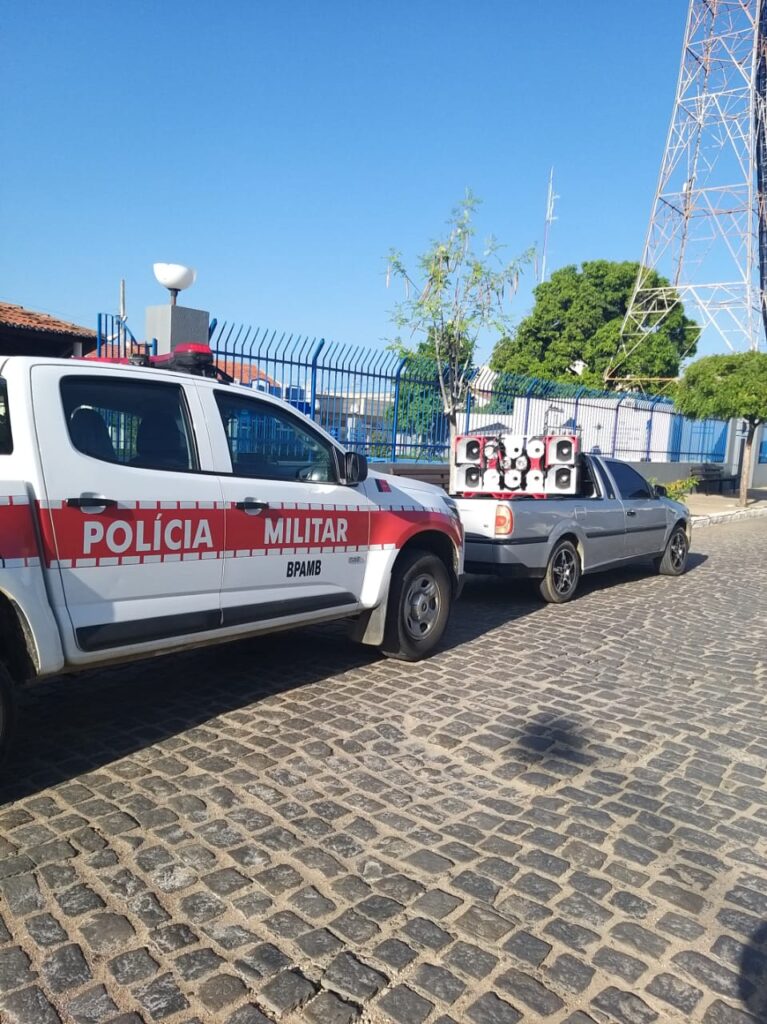 Policia Militar apreende paredão de som em Pombal e aplica multa de sete mil reais por poluição sonora