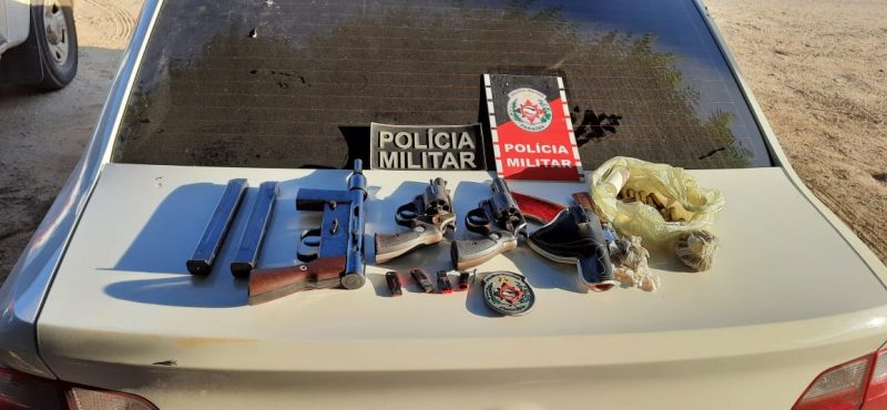 Polícia prende acusado de tráfico de drogas no Sertão e apreende três armas