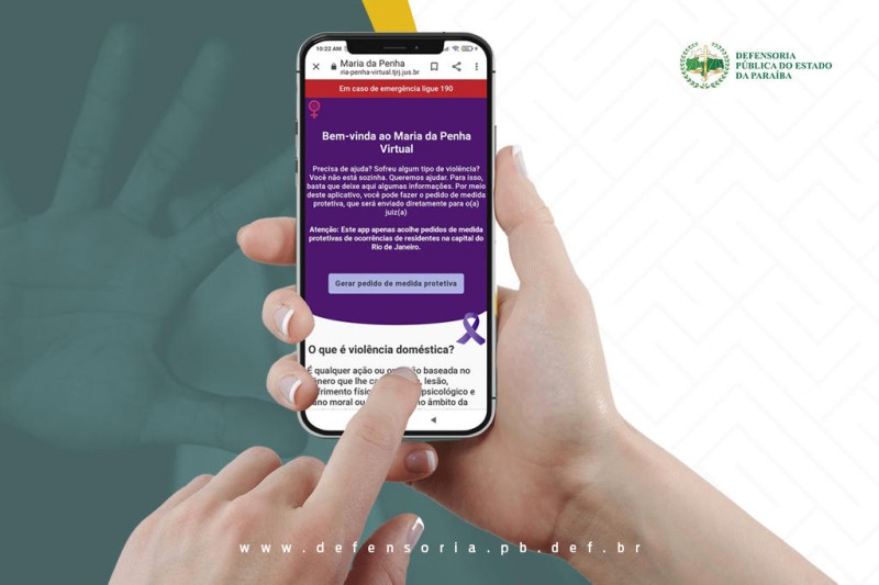 Aplicativo web ‘Maria da Penha Virtual’ é incorporado pela Defensoria Pública