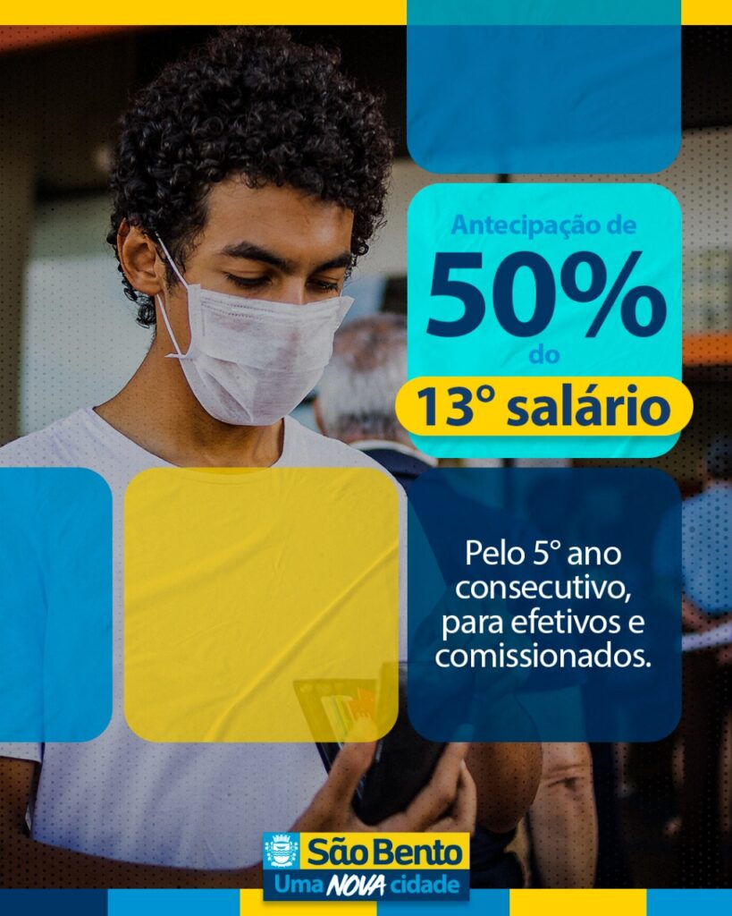 Prefeitura de São Bento paga metade do décimo terceiro a todos os servidores