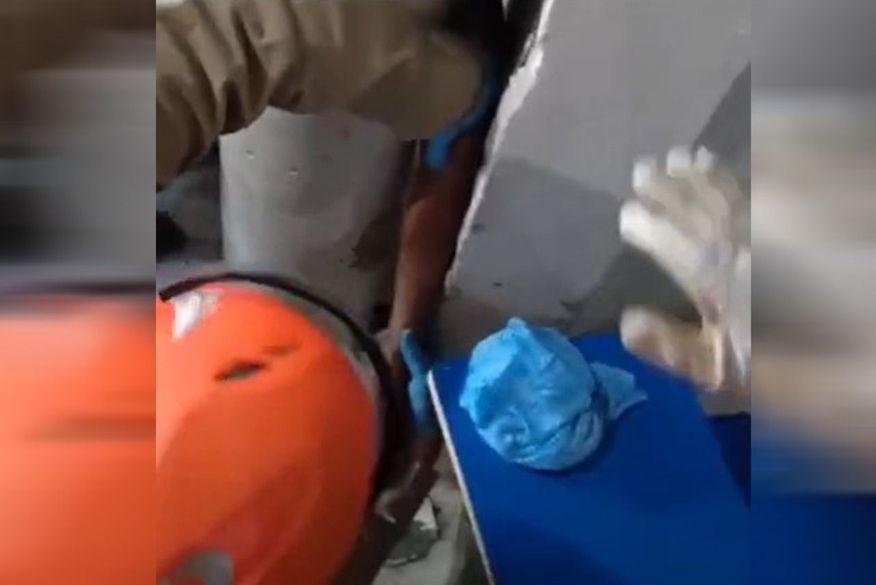 Corpo de Bombeiros é acionado após criança prender perna entre coluna de concreto e parede em escola da PB