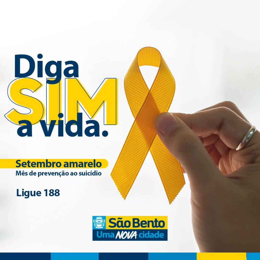 Prefeitura de São Bento divulga Cronograma de Atividades do Setembro Amarelo 2021