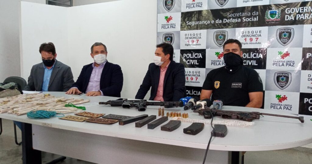 Crime organizado: Polícia Civil prende 19 suspeitos e apreende fuzil, submetralhadora e artefatos explosivos na Paraíba