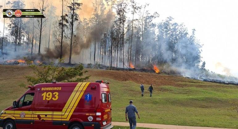 Avião cai no interior de São Paulo e Bombeiros confirmam sete mortes