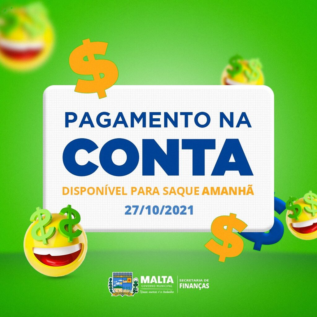 Prefeitura de Malta paga folha de servidores dentro do mês trabalhado