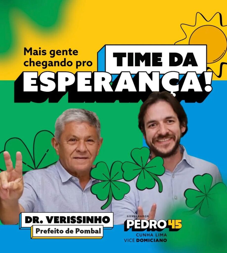 Dr. Verissinho oficializa apoio ao candidato Pedro Cunha Lima, em Pombal
