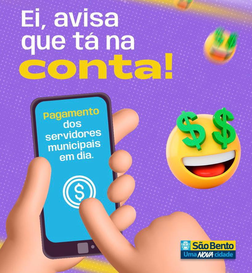 Prefeitura de São Bento paga salário do mês de abril, nesta sexta-feira (28)