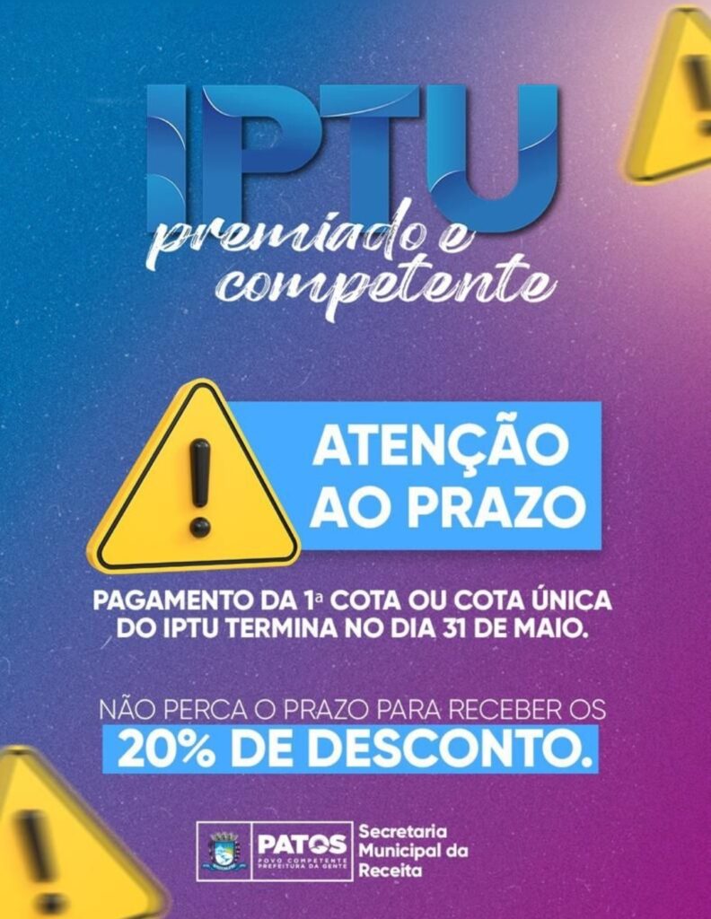 IPTU Premiado: Prazo para pagar IPTU com 20% de desconto termina neste dia 31 de maio
