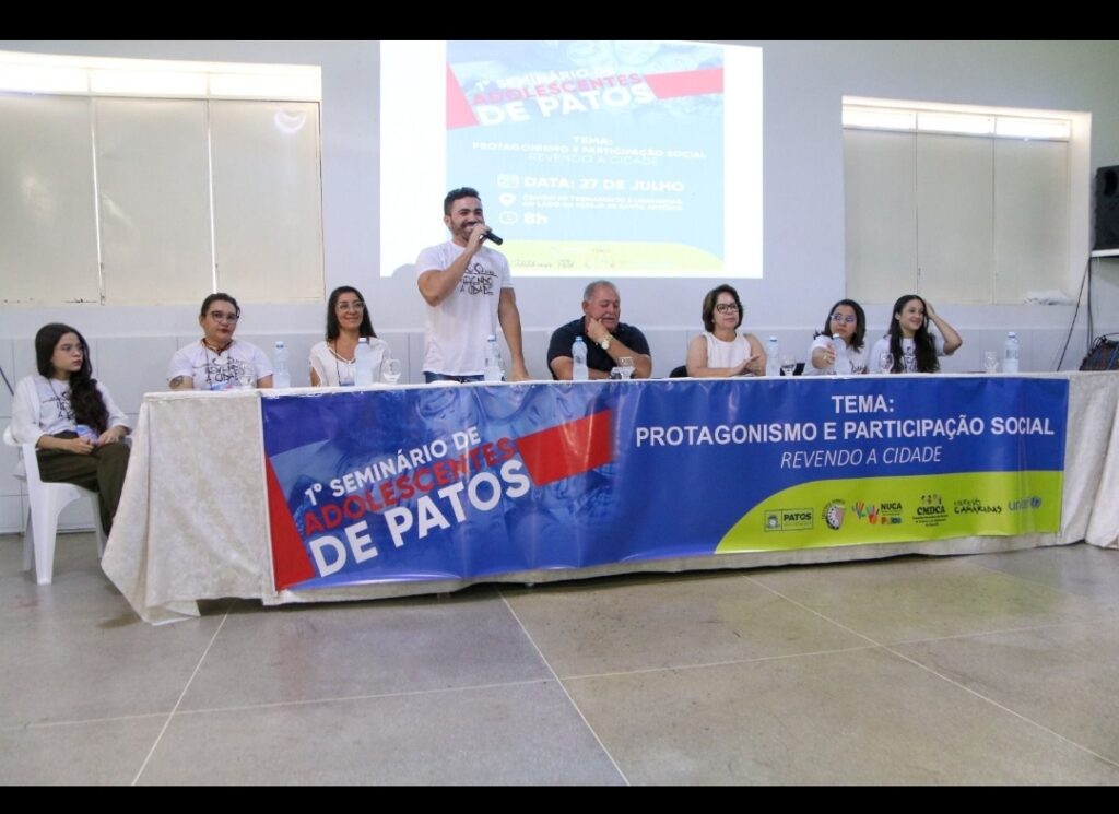 Protagonismo juvenil: adolescentes patoenses participam de seminário para a construção e o fortalecimento de políticas públicas