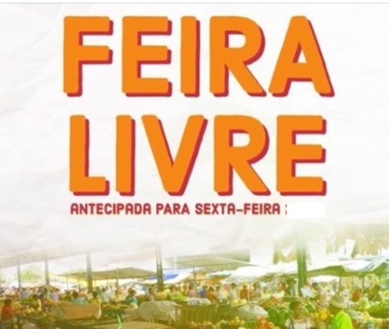 Feira Livre de Pombal foi antecipada para amanhã (04)