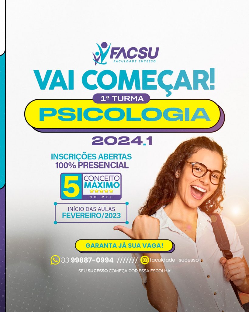 FACSU RECEBE AUTORIZAÇÃO DO MEC PARA CURSO DE PSICOLOGIA 100% PRESENCIAL