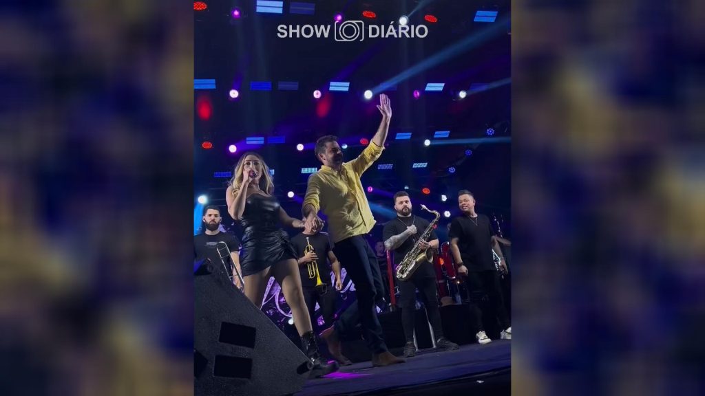 VÍDEO: Prefeito de São Bento arranca gritos da plateia ao dançar com Taty Girl no Arraiá Balançando a Rede