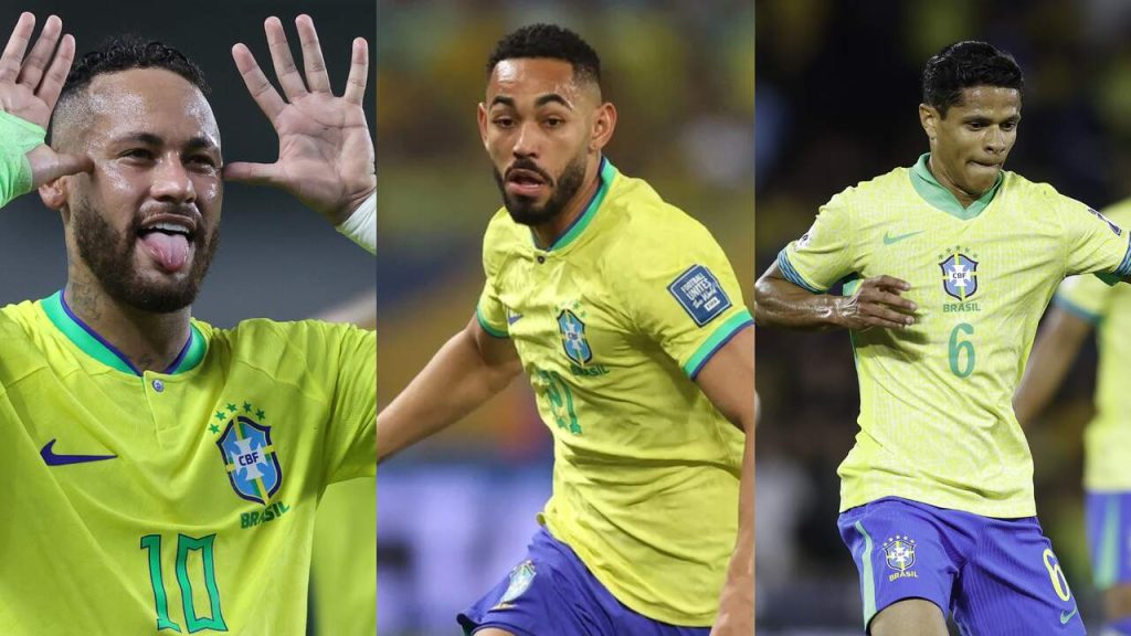 Neymar e paraibanos Matheus Cunha e Douglas Santos vão à Copa