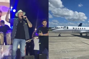 Avião de Rey Vaqueiro sofre acidente e pega fogo no Rio Grande do Norte
